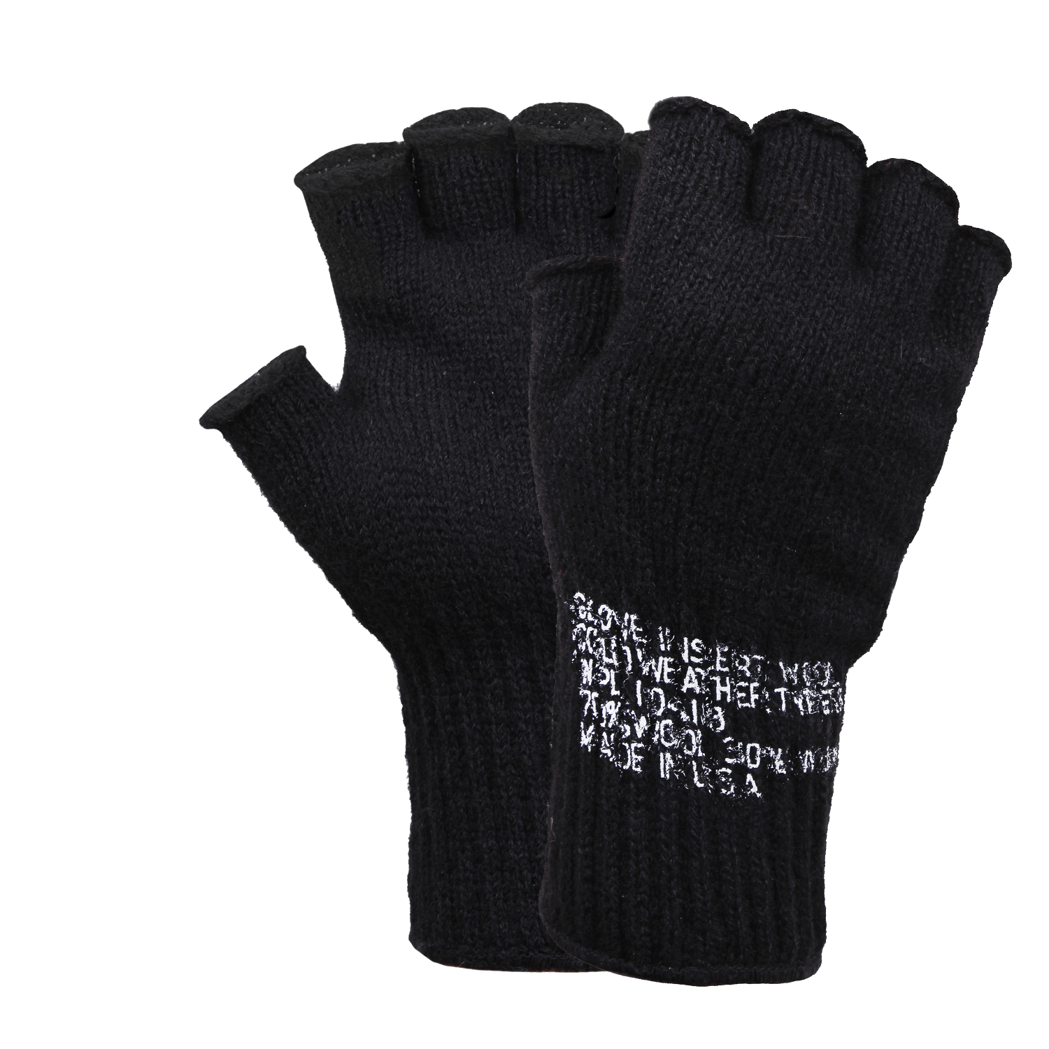 Rothco GI Cut off Wool Gloves Black (GLCO)