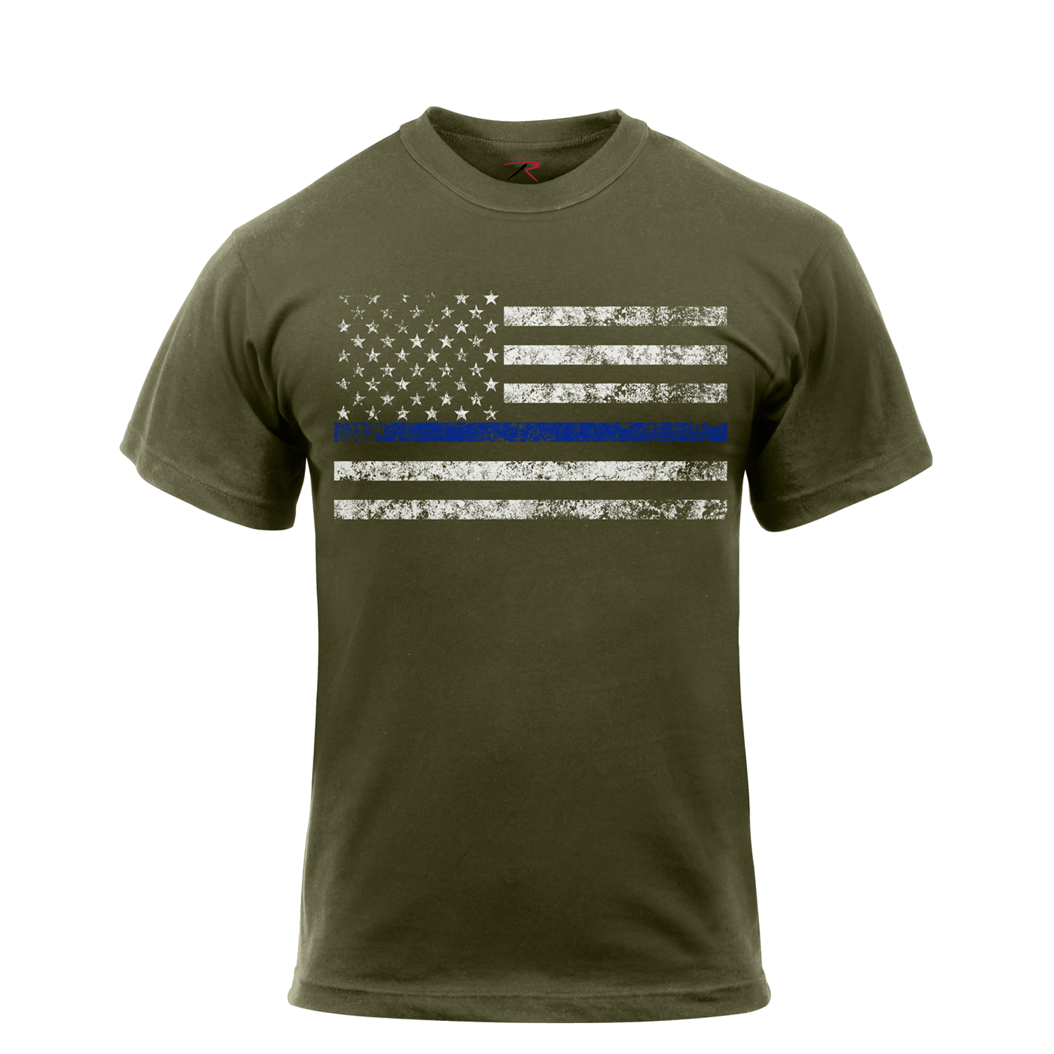 Rothco Thin Blue Line T-Shirt Olive Drab (1092)