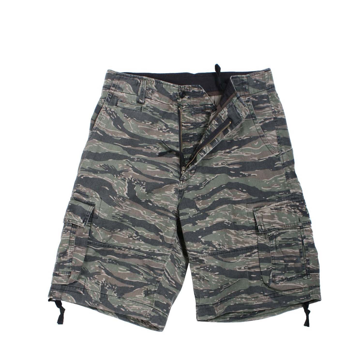 Rothco Vintage Infantry Cargo Shorts Tiger Stripe Camo (2214)