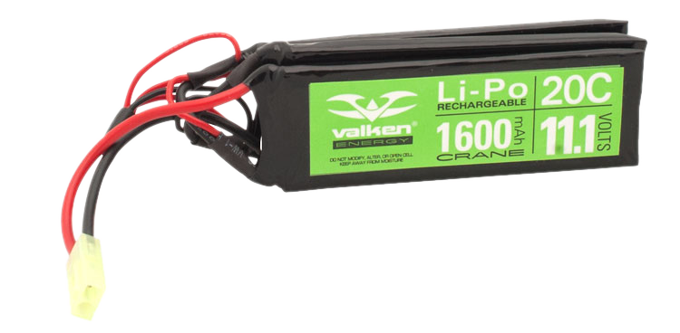Valken Lipo Mini Nunchuck 11.1v 1600mAh (BATLN111600V)
