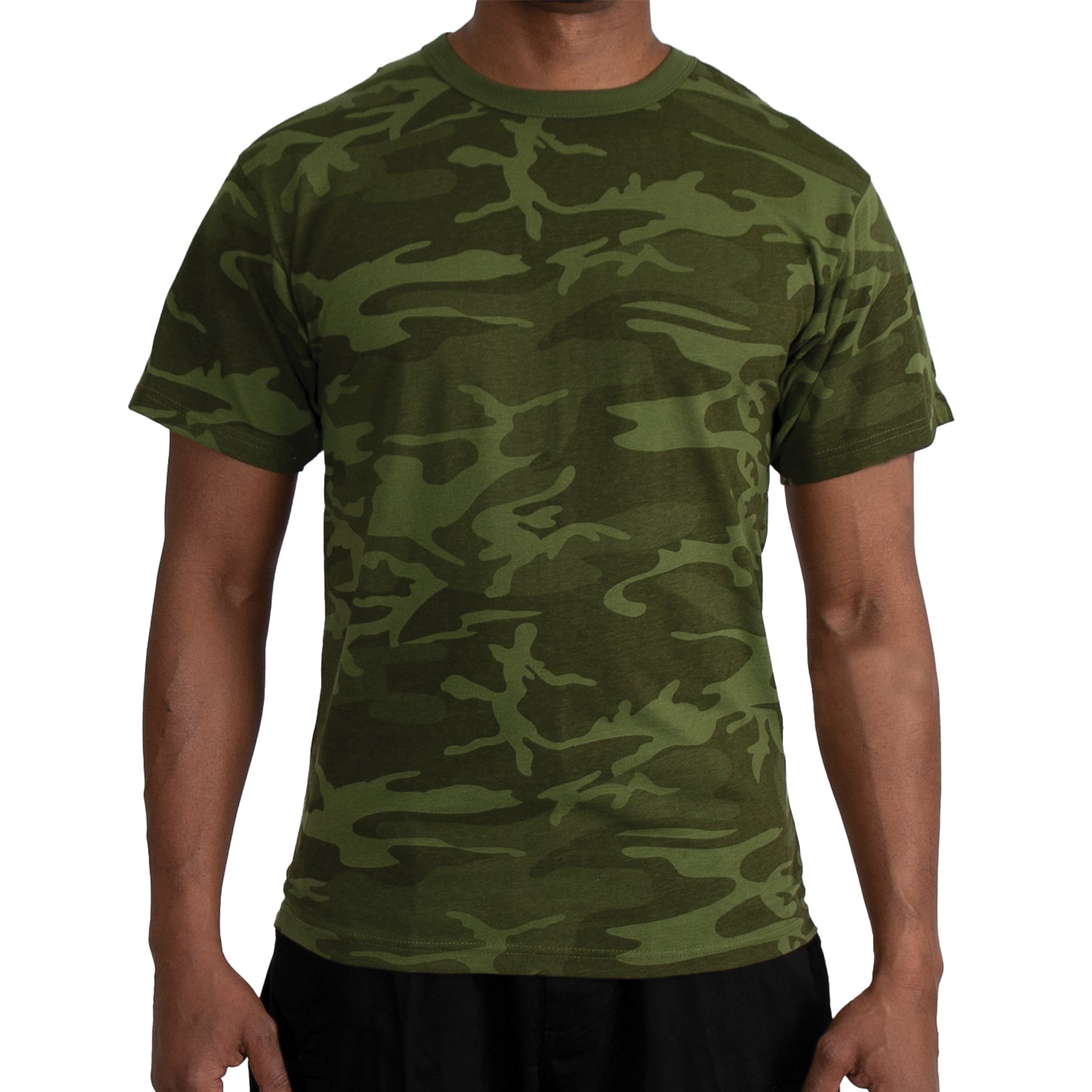 Camo Poly/Cotton T-Shirts Green Camo