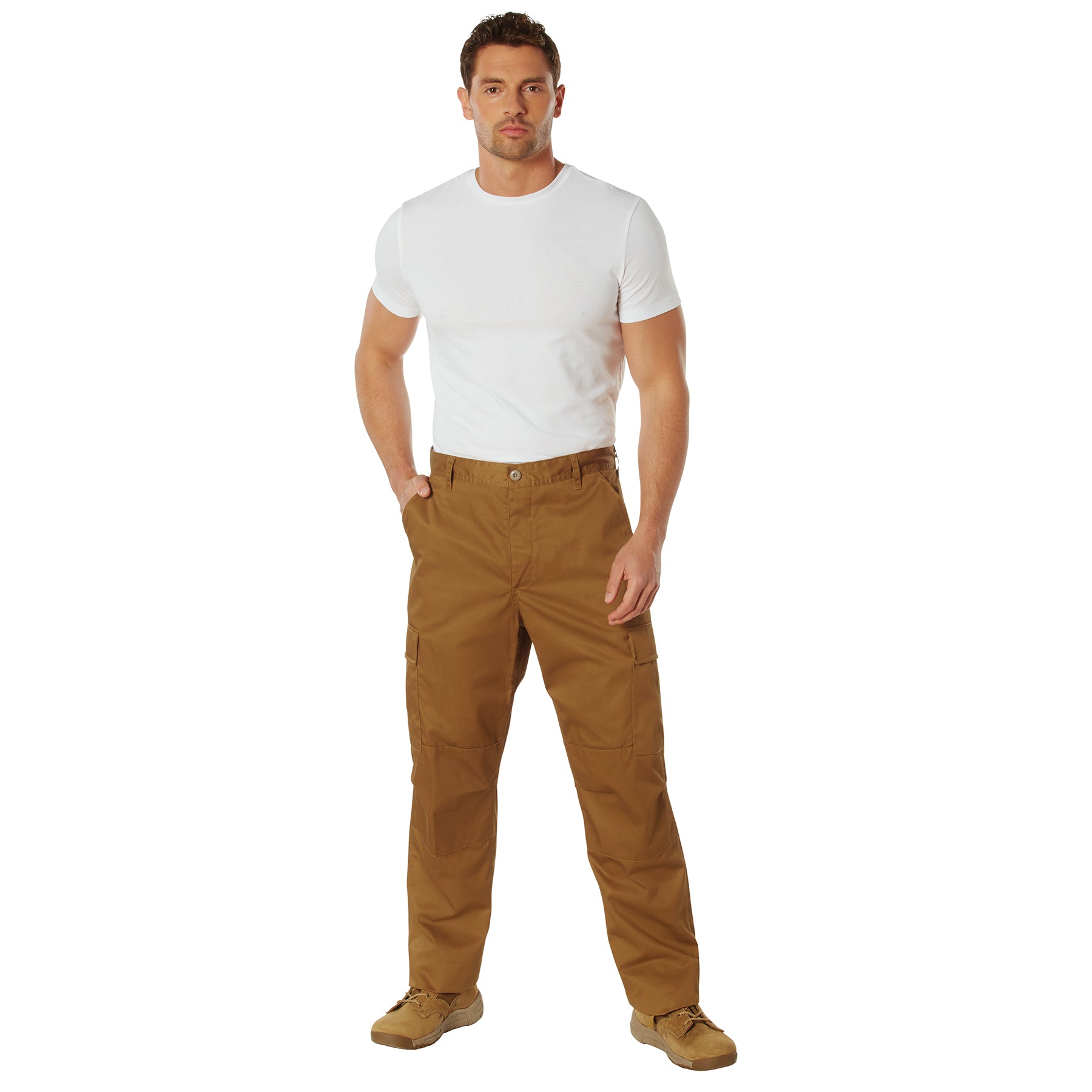 Poly/Cotton Tactical BDU Pants Work Brown