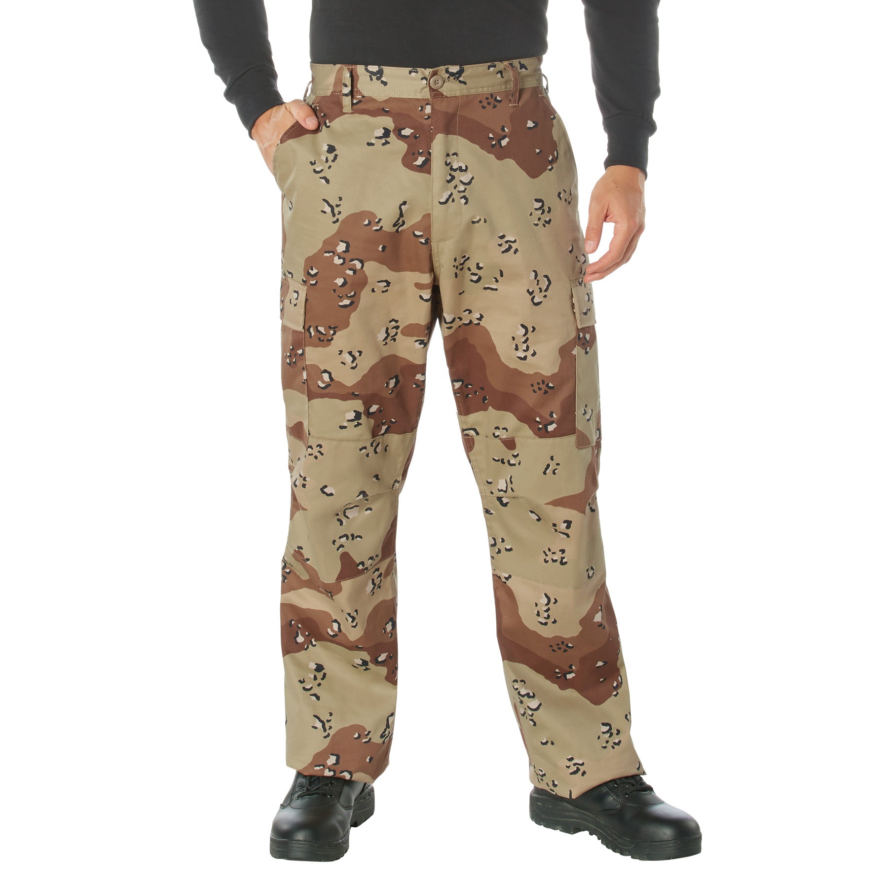 [Relaxed Fit Zipper Fly] Camo Poly/Cotton Tactical BDU Pants