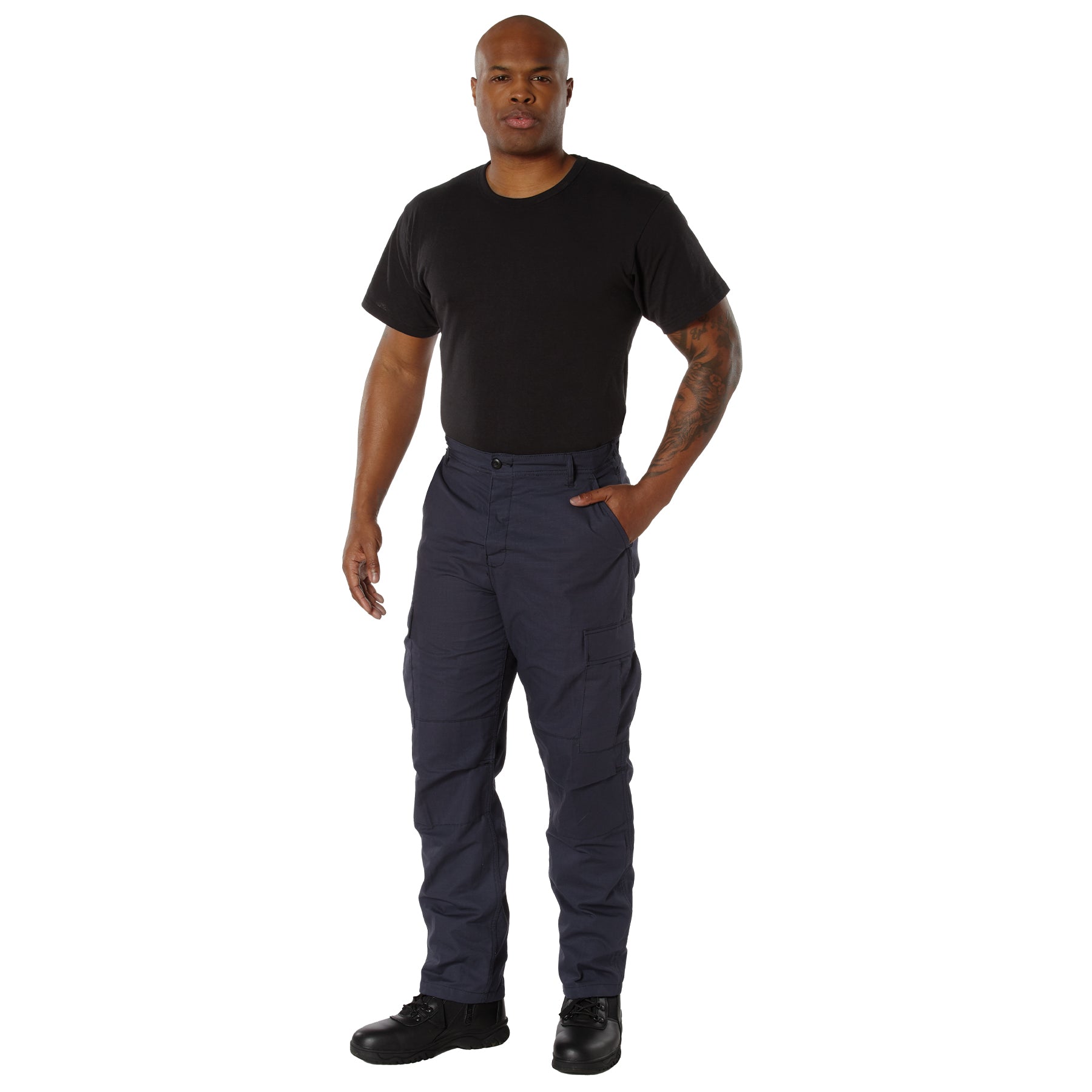 Cotton Rip-Stop Tactical BDU Pants Midnight Navy Blue