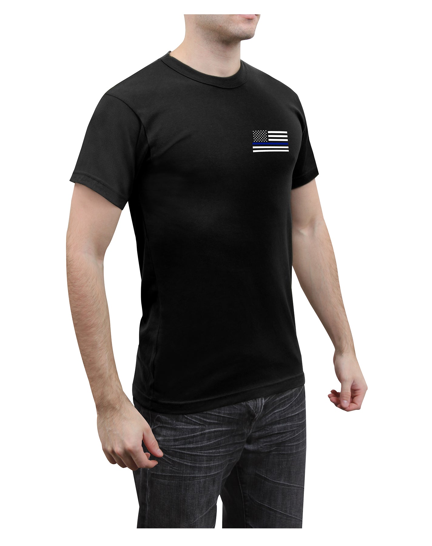 [Public Safety] Poly/Cotton Honor Respect Thin Blue Line T-Shirts