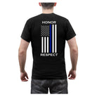 [Public Safety] Poly/Cotton Honor Respect Thin Blue Line T-Shirts