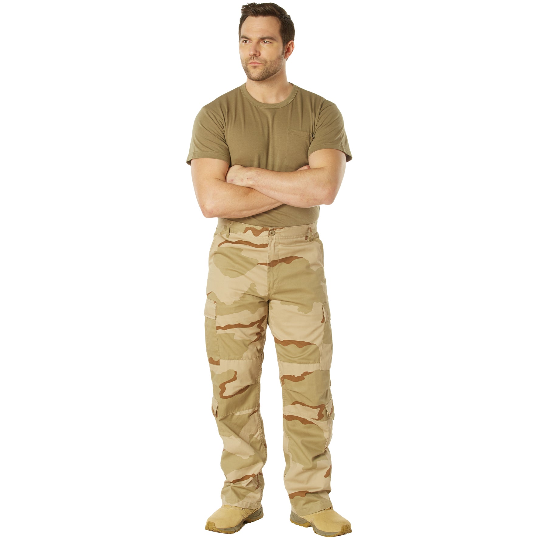 [Vintage Paratrooper] Camo Poly/Cotton Cargo Fatigue BDU Pants 3-Color Desert Camo