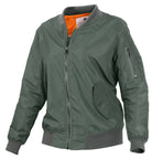 Women's Lightweight Enhanced Nylon MA-1 Flight Jackets Sage