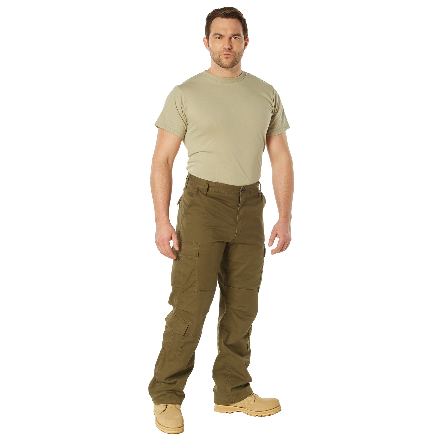 [Vintage Paratrooper] Poly/Cotton Cargo Fatigue BDU Pants Russet Brown