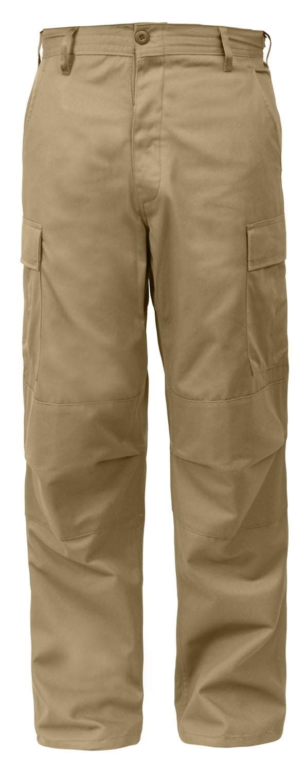 [Relaxed Fit Zipper Fly] Poly/Cotton Tactical BDU Pants Khaki
