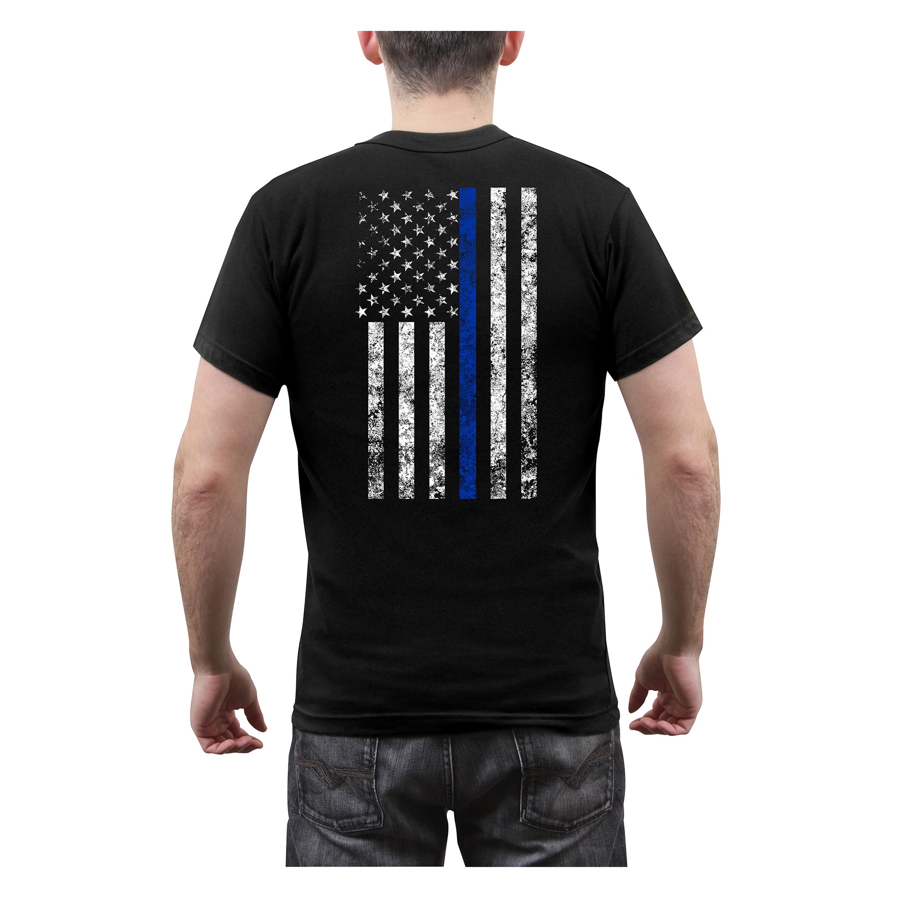 [Public Safety] Poly/Cotton Shield & Thin Blue Line Athletic Fit T-Shirts