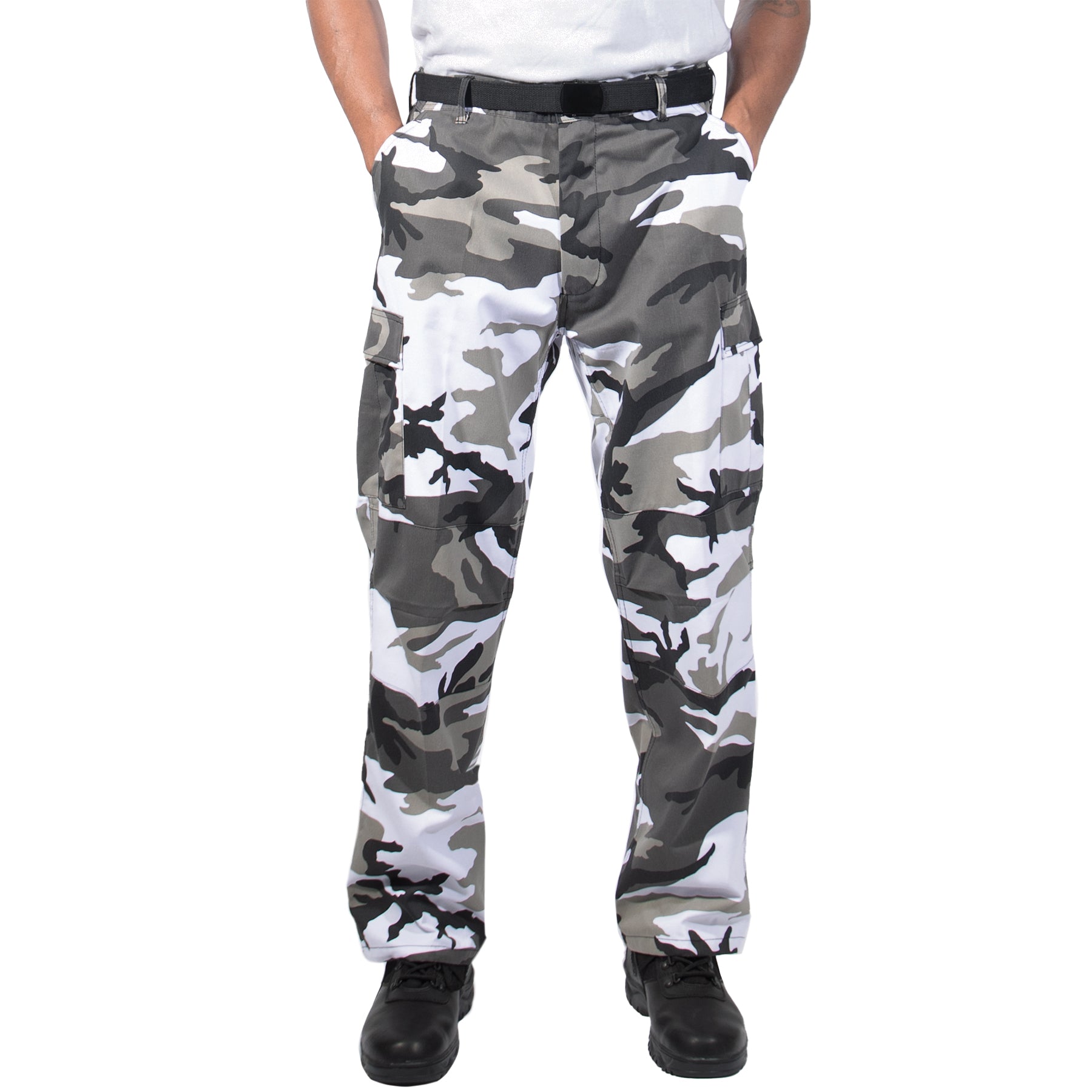 [Relaxed Fit Zipper Fly] Camo Poly/Cotton Tactical BDU Pants City Camo