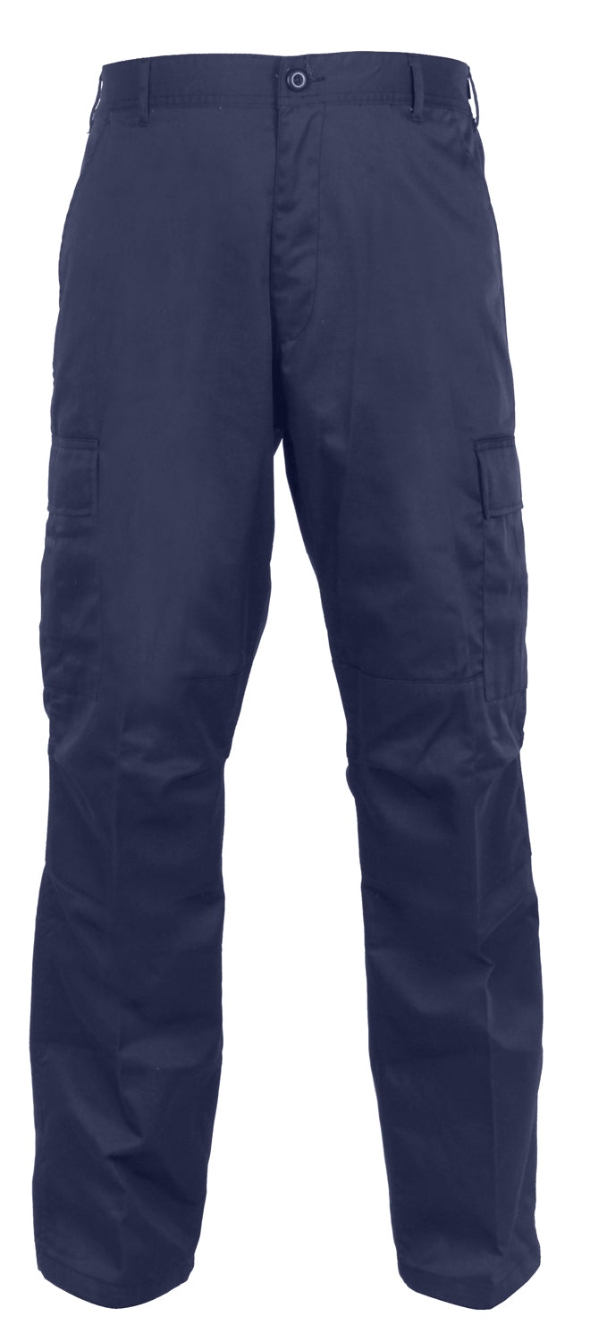 [Relaxed Fit Zipper Fly] Poly/Cotton Tactical BDU Pants Navy Blue