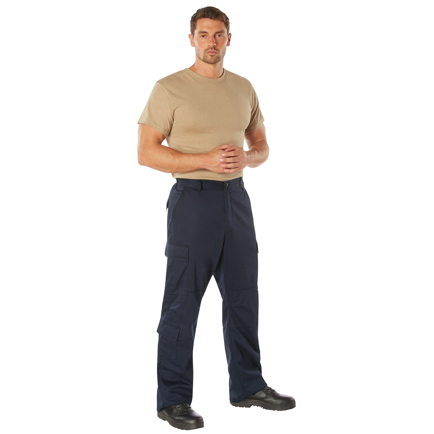 [Vintage Paratrooper] Poly/Cotton Cargo Fatigue BDU Pants Navy Blue