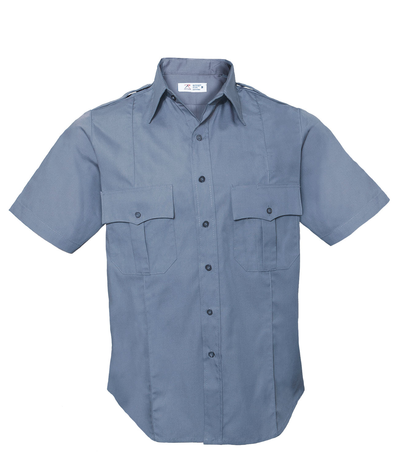 [Public Safety] Poly/Combed Cotton Poplin Weave Police & Security Short-Sleeve Uniform Shirts Light Blue
