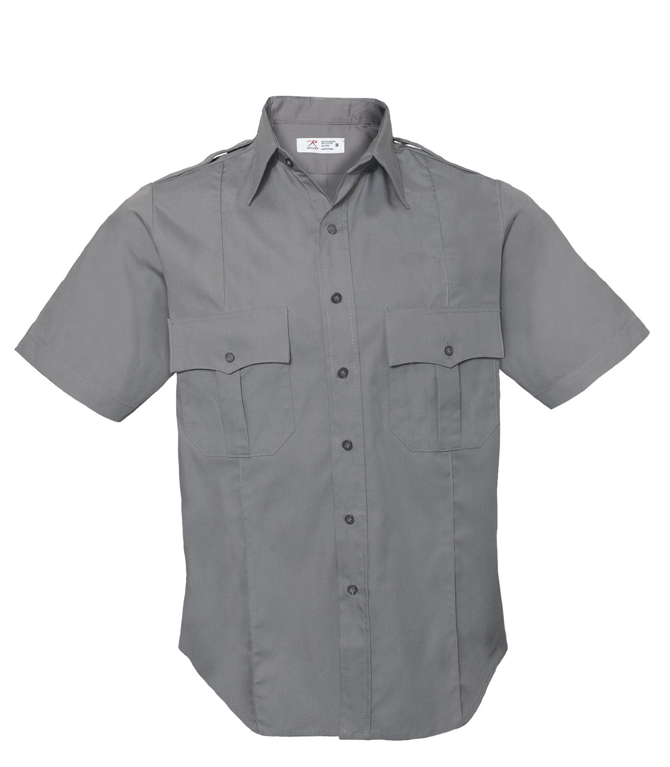 [Public Safety] Poly/Combed Cotton Poplin Weave Police & Security Short-Sleeve Uniform Shirts Grey