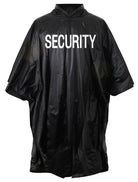 [Public Safety] Vinyl Security Rain Ponchos Security White - Black