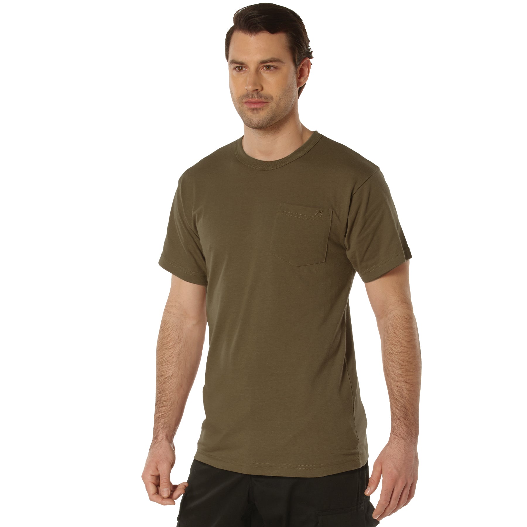 [AR 670-1] Poly/Cotton Pocket T-Shirts Work Brown