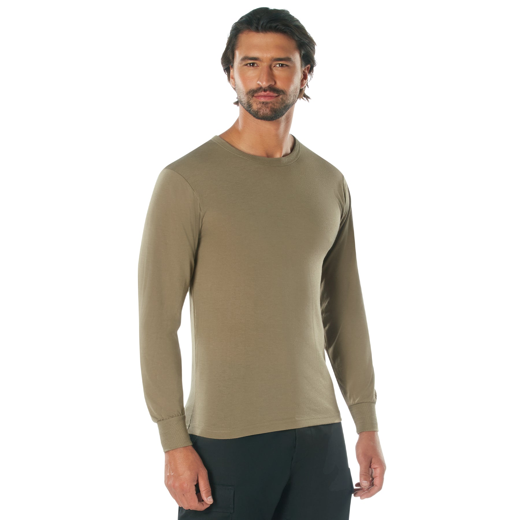 [AR 670-1] Poly Moisture Wicking Long Sleeve Shirts Coyote Brown AR 670-1