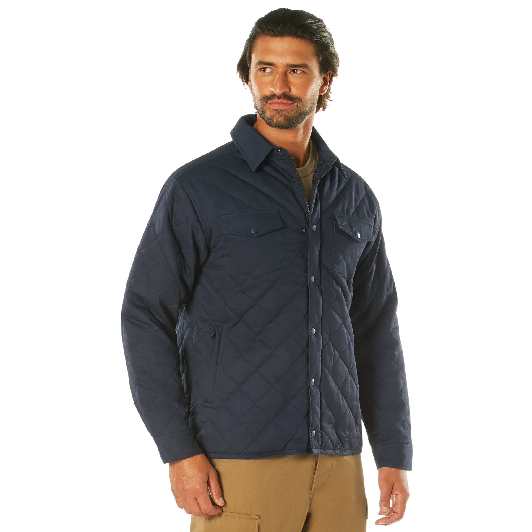 Cotton Diamond Quilted Jackets Midnight Navy Blue