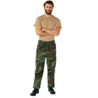 [Vintage Vietnam Era] Camo Cotton Rip-Stop Cargo Fatigue BDU Pants Woodland Camo