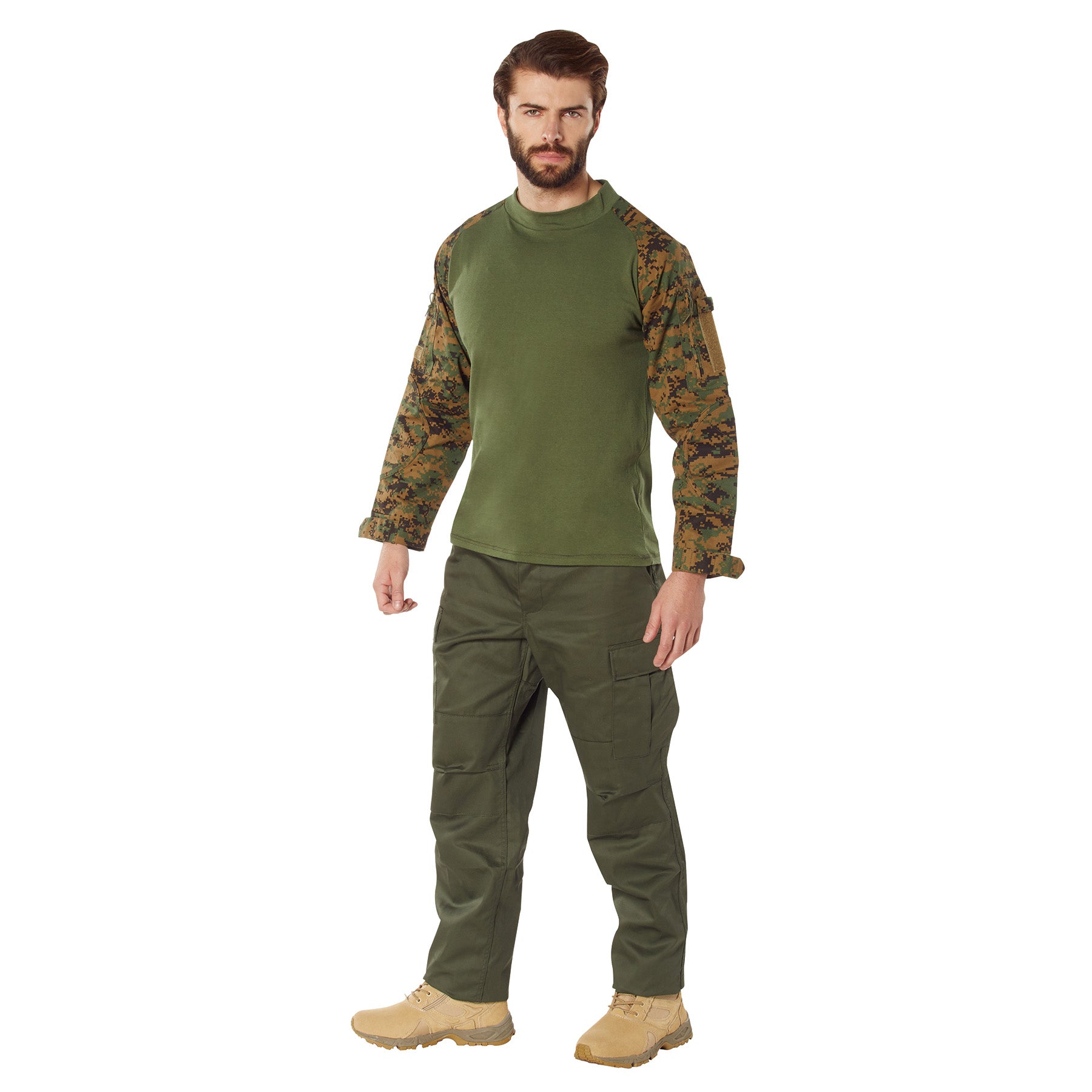 Digital Camo Poly/Cotton Tactical Combat Shirts