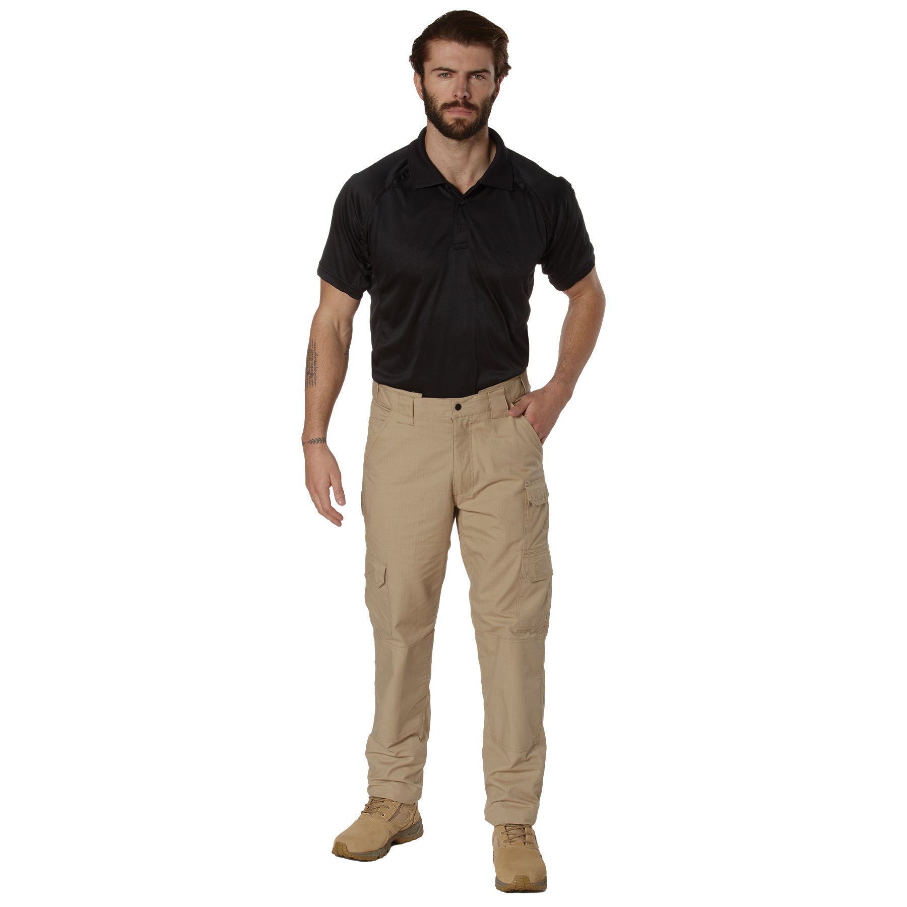 Poly/Cotton Rip-Stop Duty Tactical Pants Khaki