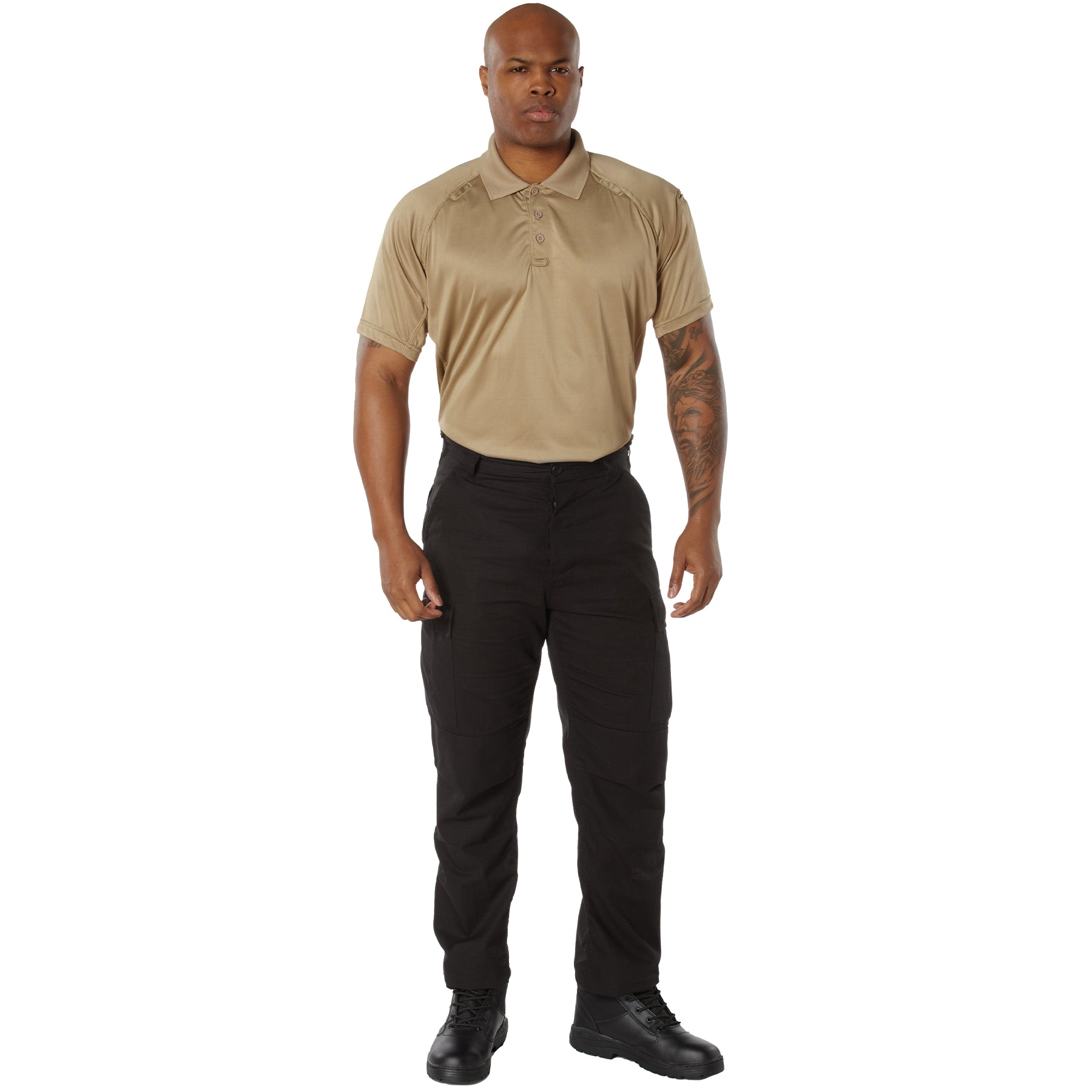 Poly/Cotton Rip-Stop Duty Tactical Pants Black