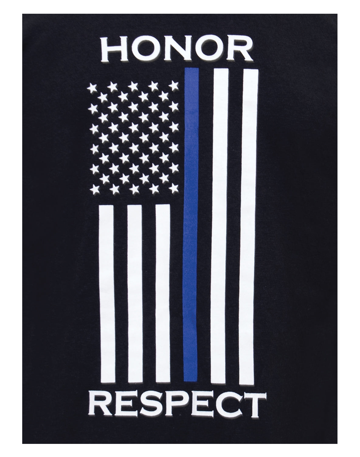 [Public Safety] Poly/Cotton Honor Respect Thin Blue Line Long Sleeve Shirts