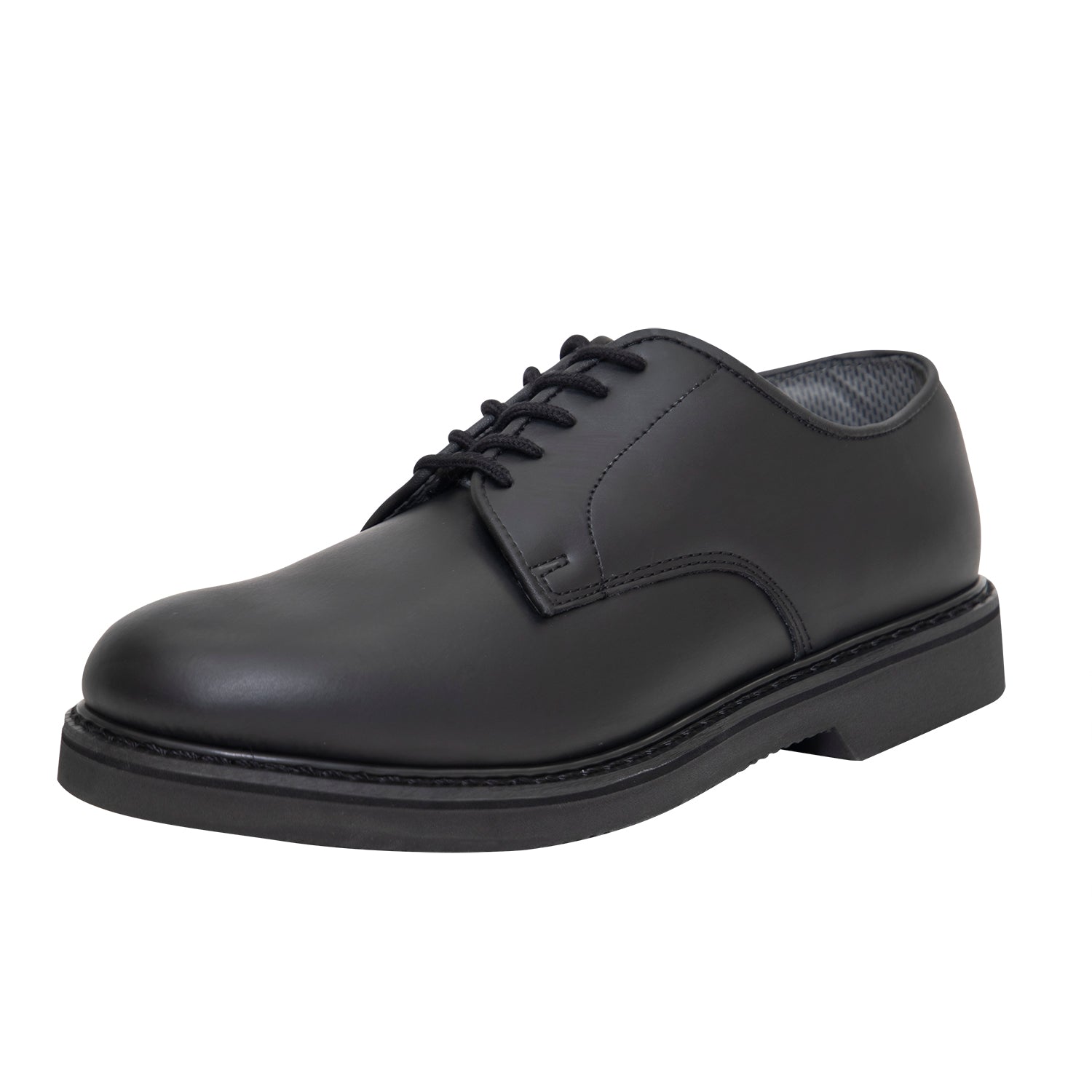 Military Uniform Oxford Leather Dress Shoes Black