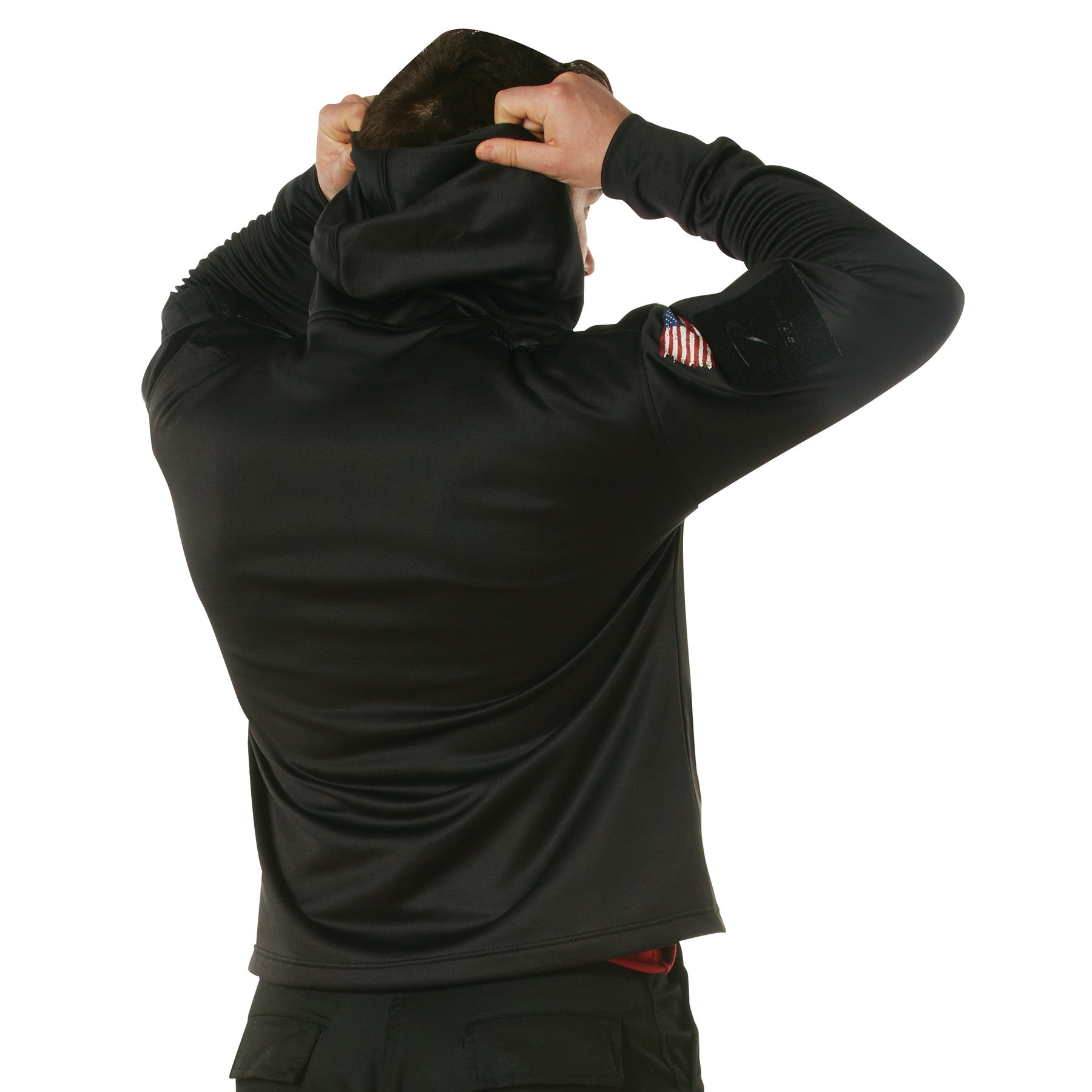 Poly US Flag / Bearded Skull Concealed Carry Hooded Sweatshirts