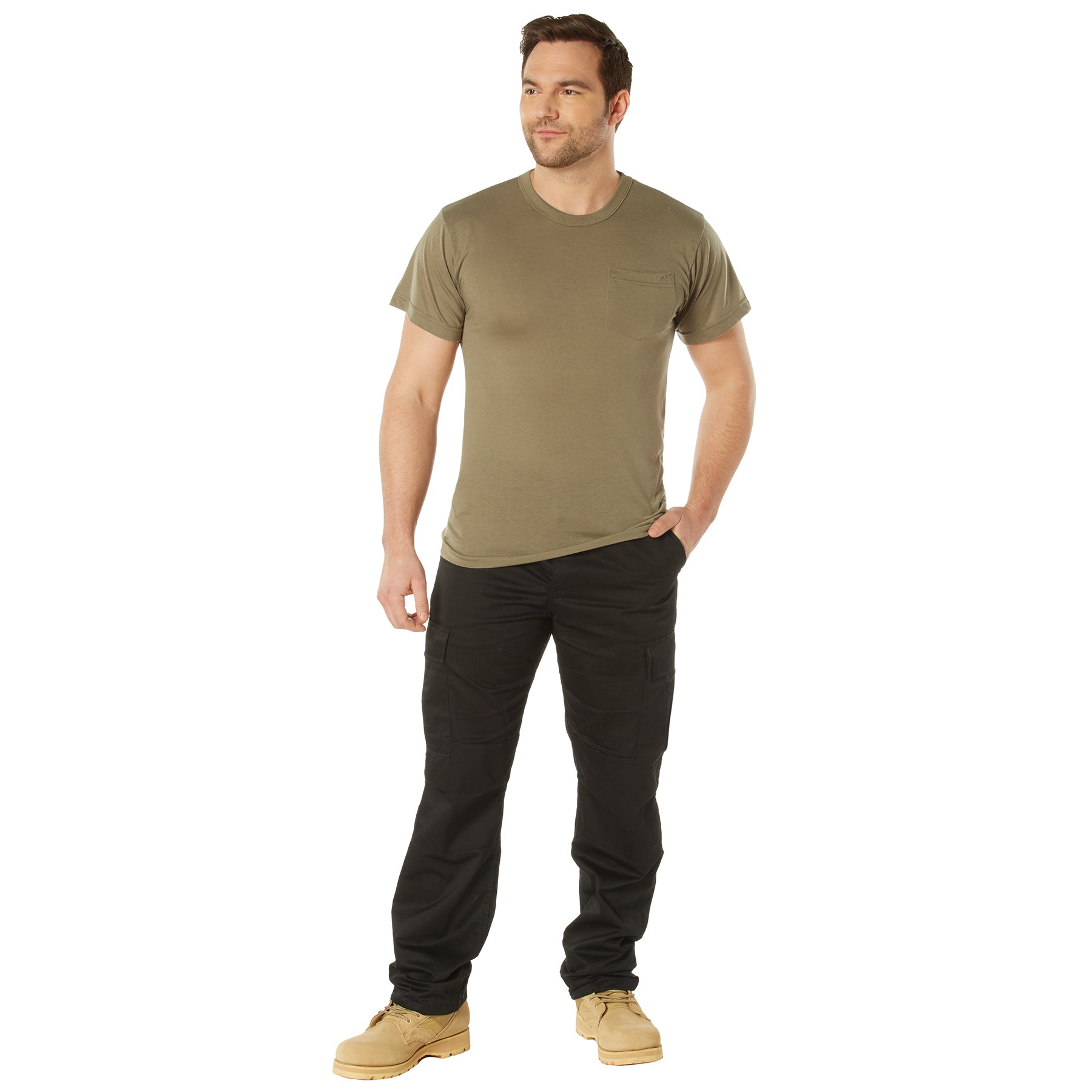 [AR 670-1] Poly Moisture Wicking Pocket T-Shirts Coyote Brown AR 670-1