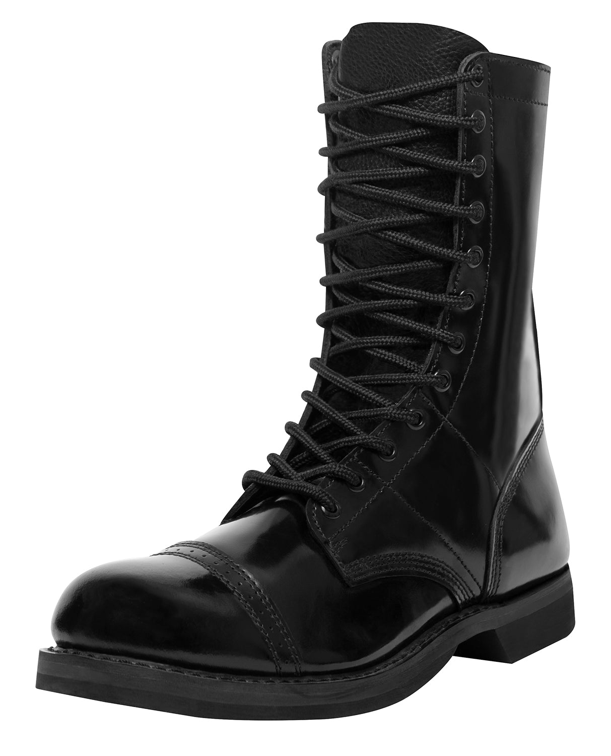 Leather Jump Tactical Boots Black