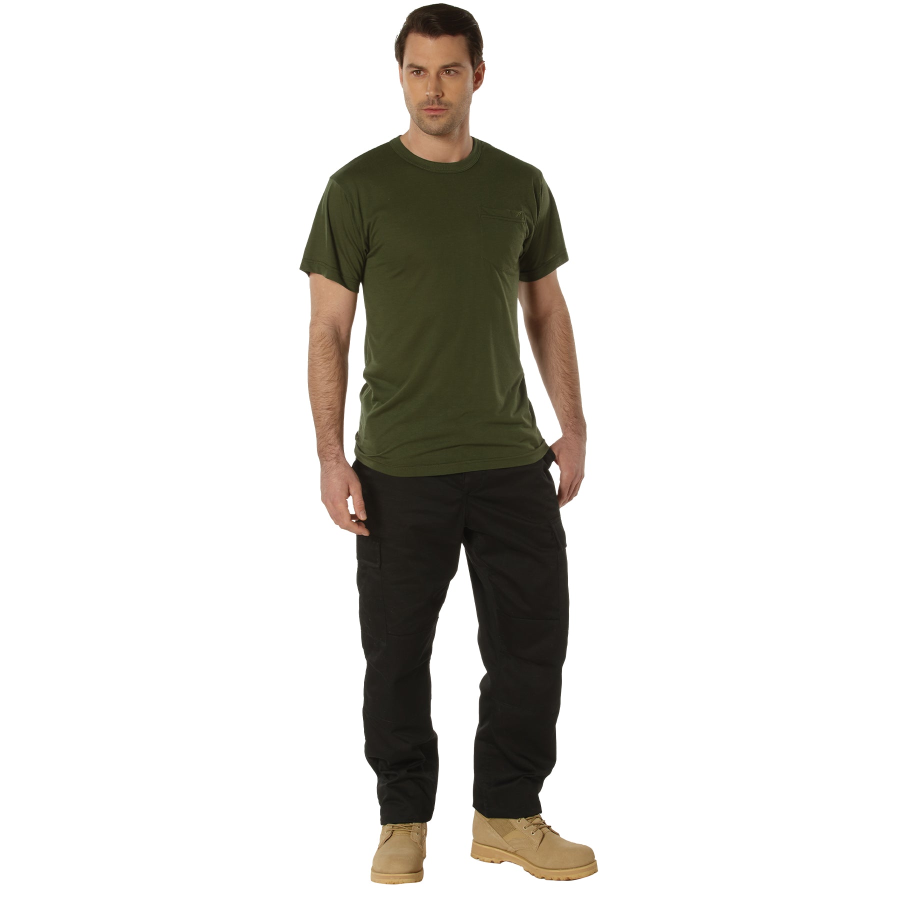 [AR 670-1] Poly Moisture Wicking Pocket T-Shirts Olive Drab