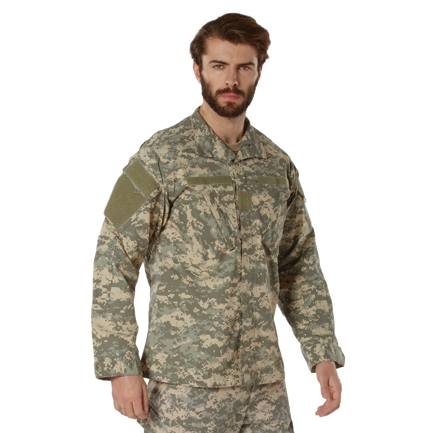 [Military] Digital Camo Poly/Cotton Rip-Stop Combat Uniform Shirts ACU Digital Camo