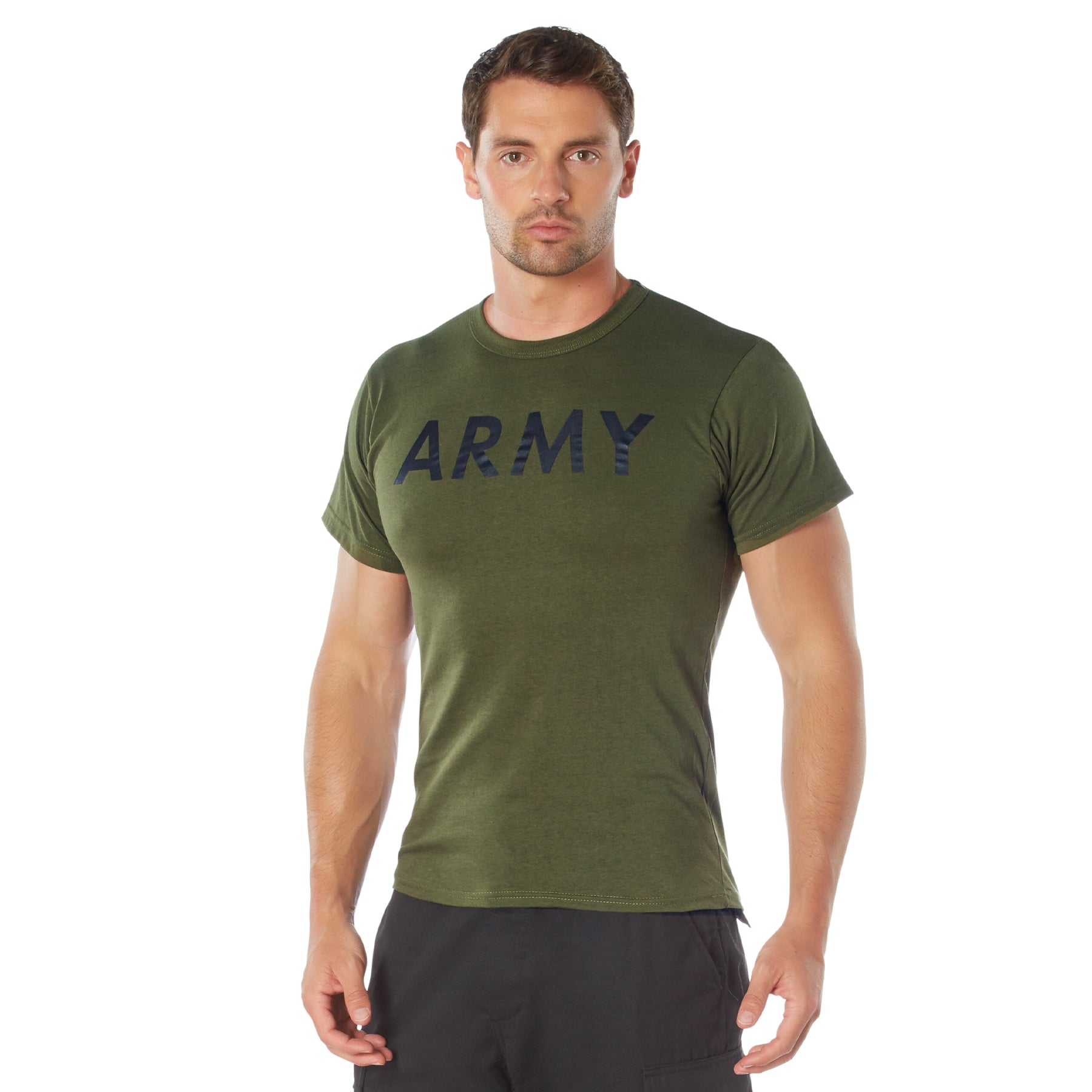 [Military] Poly/Cotton Army Physical Training T-Shirts Olive Drab