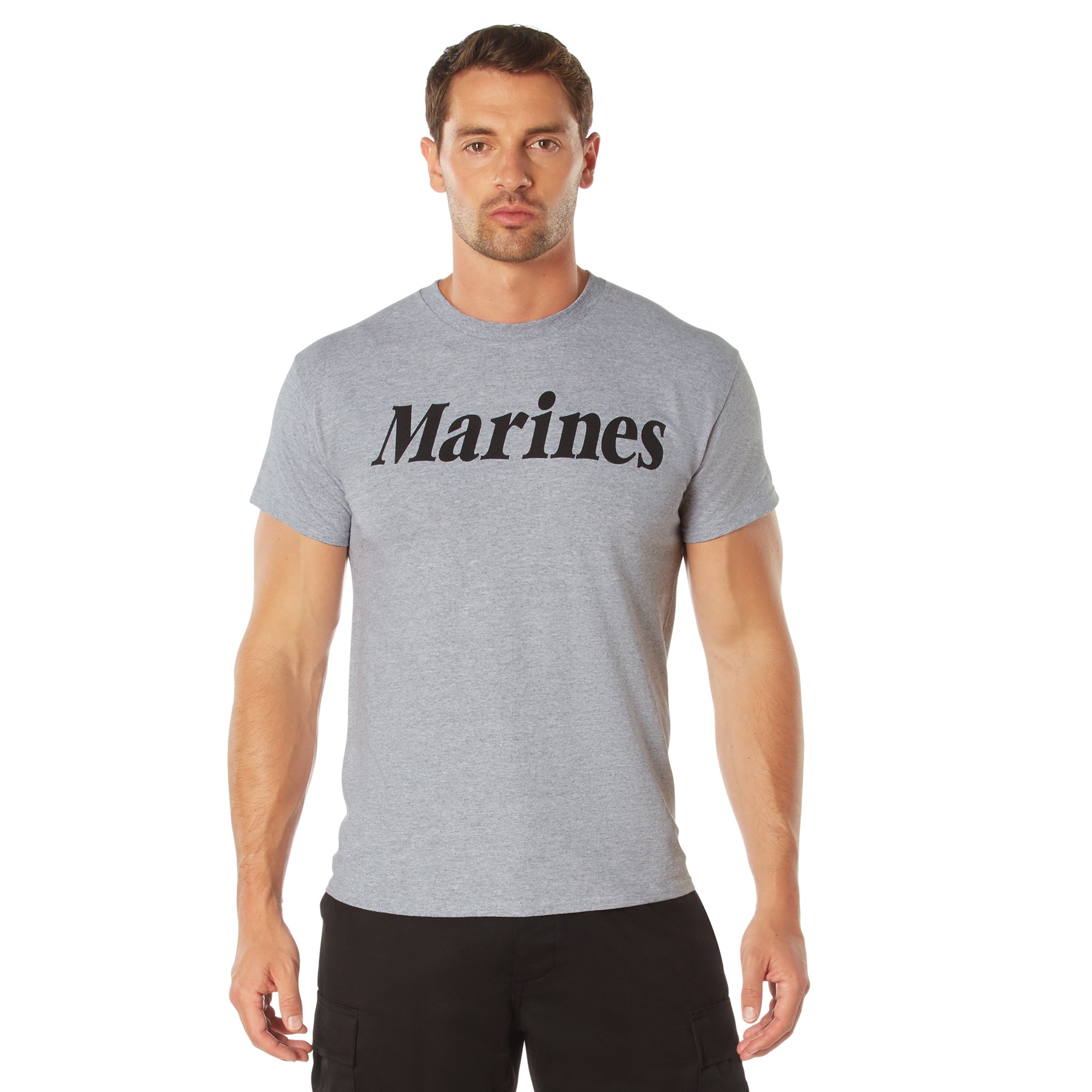[Military] Poly/Cotton Marines Physical Training T-Shirts Grey