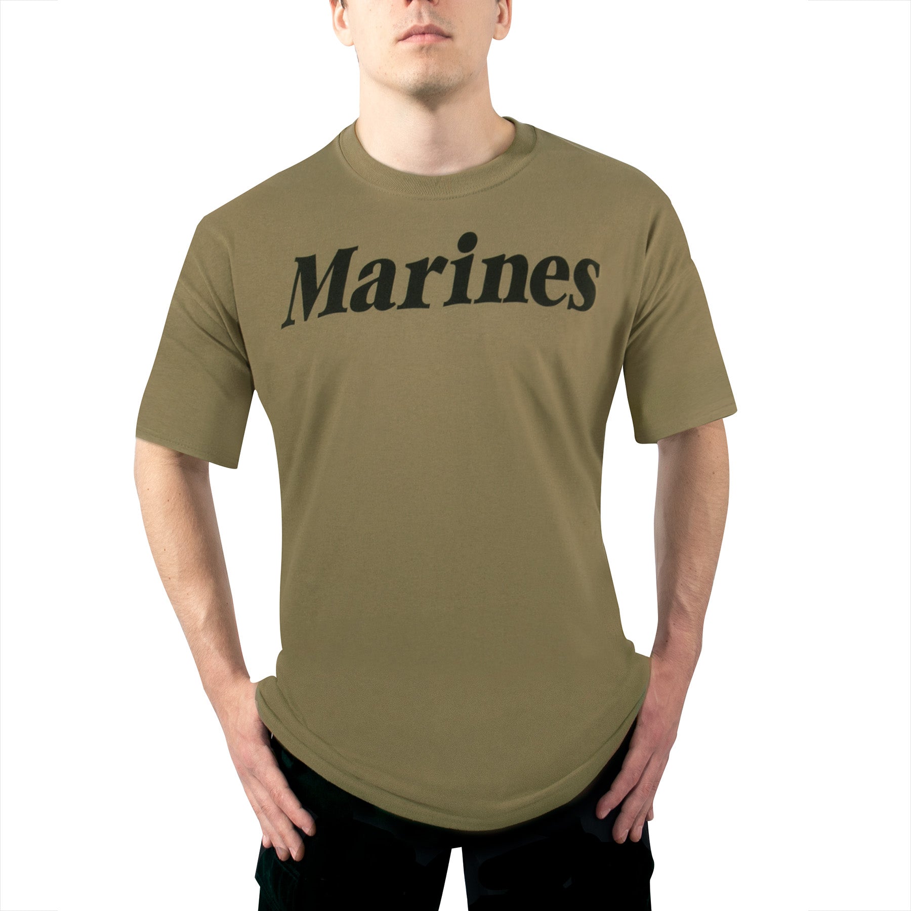 [AR 670-1][Military] Cotton Marines Physical Training T-Shirts Coyote Brown