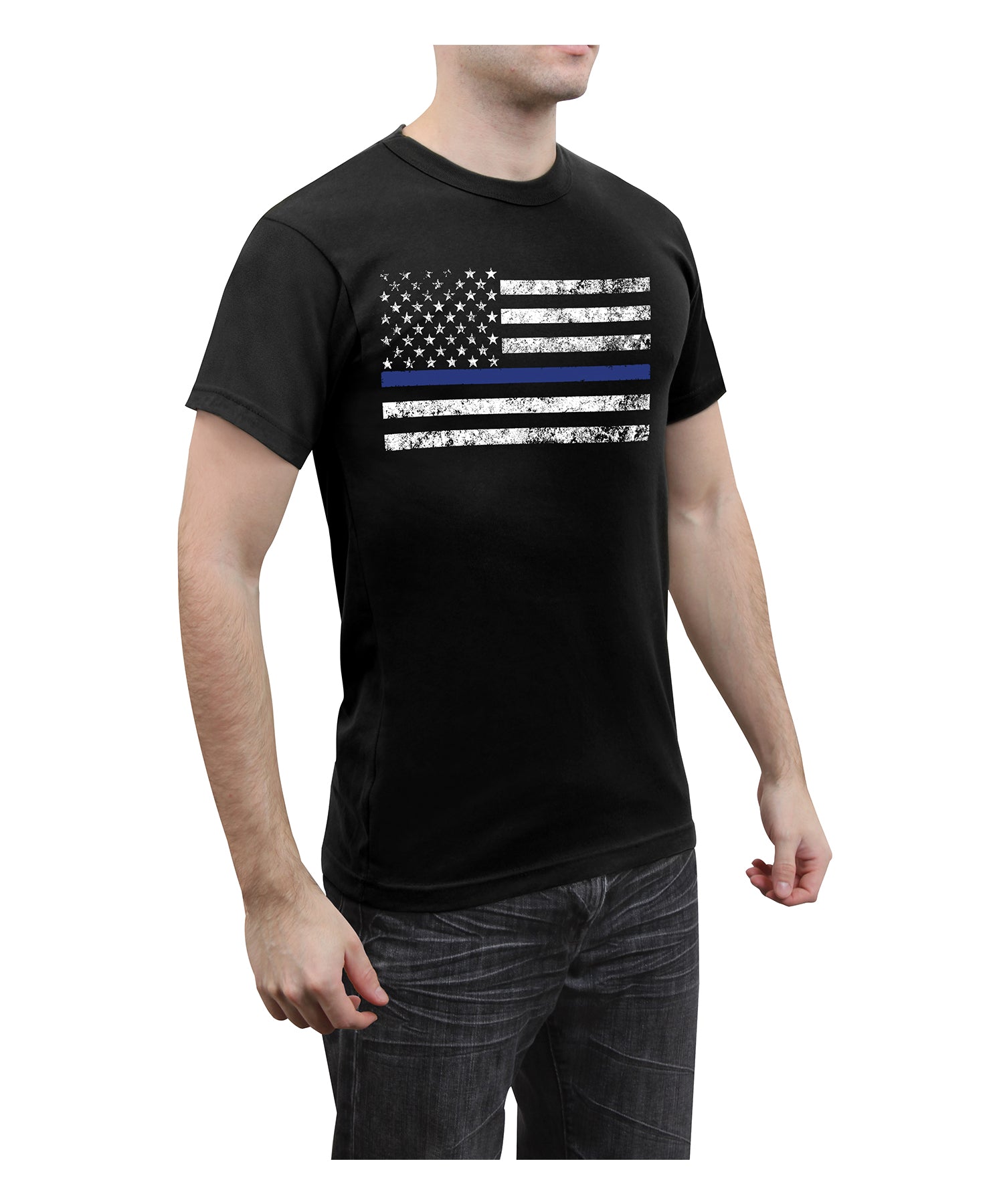[Public Safety] Poly/Cotton Thin Blue Line T-Shirts