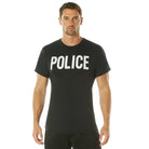 [Public Safety] Poly/Cotton 2-Sided Police T-Shirts Police White - Black