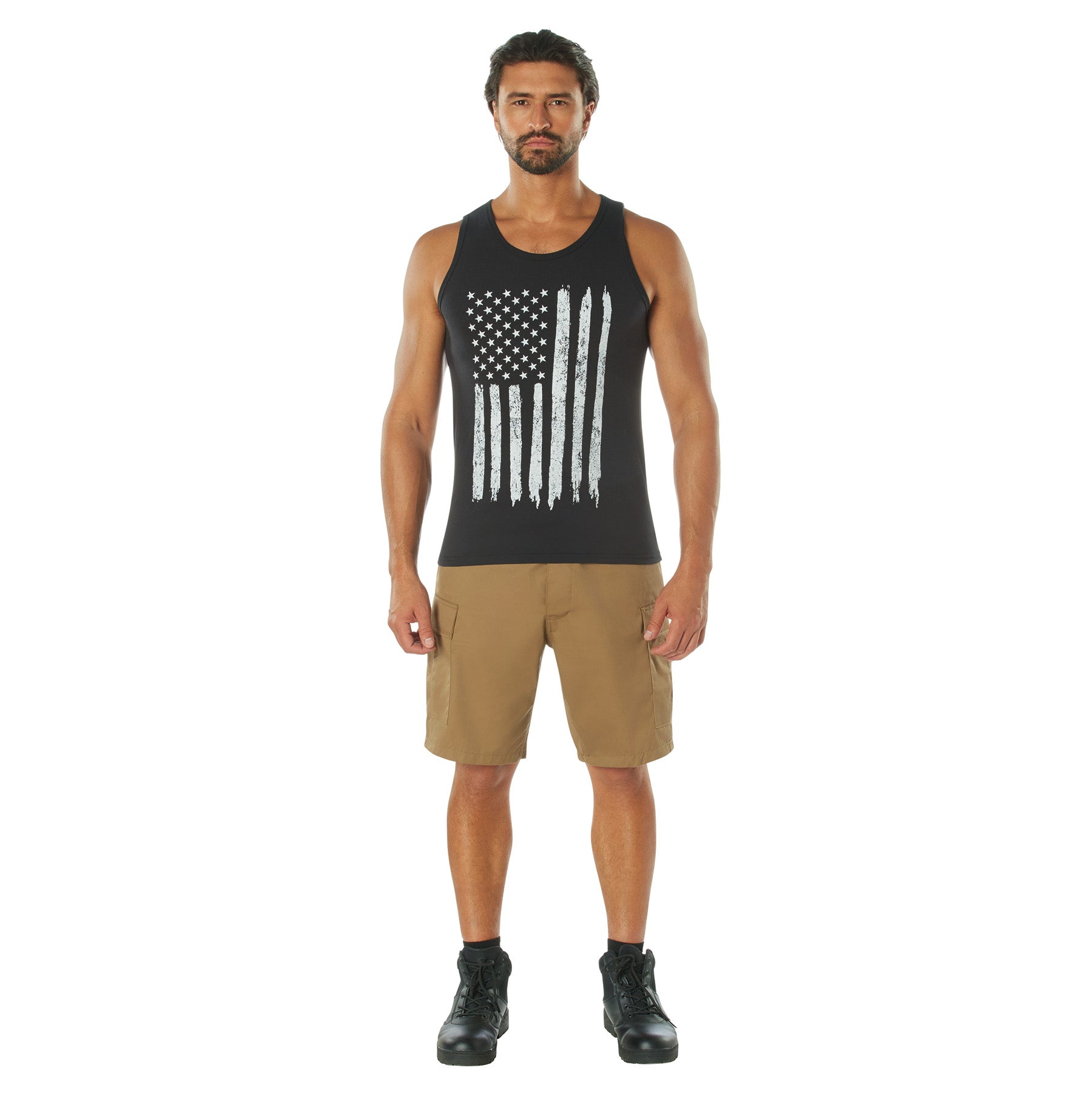 Poly/Cotton US Flag Tank Tops