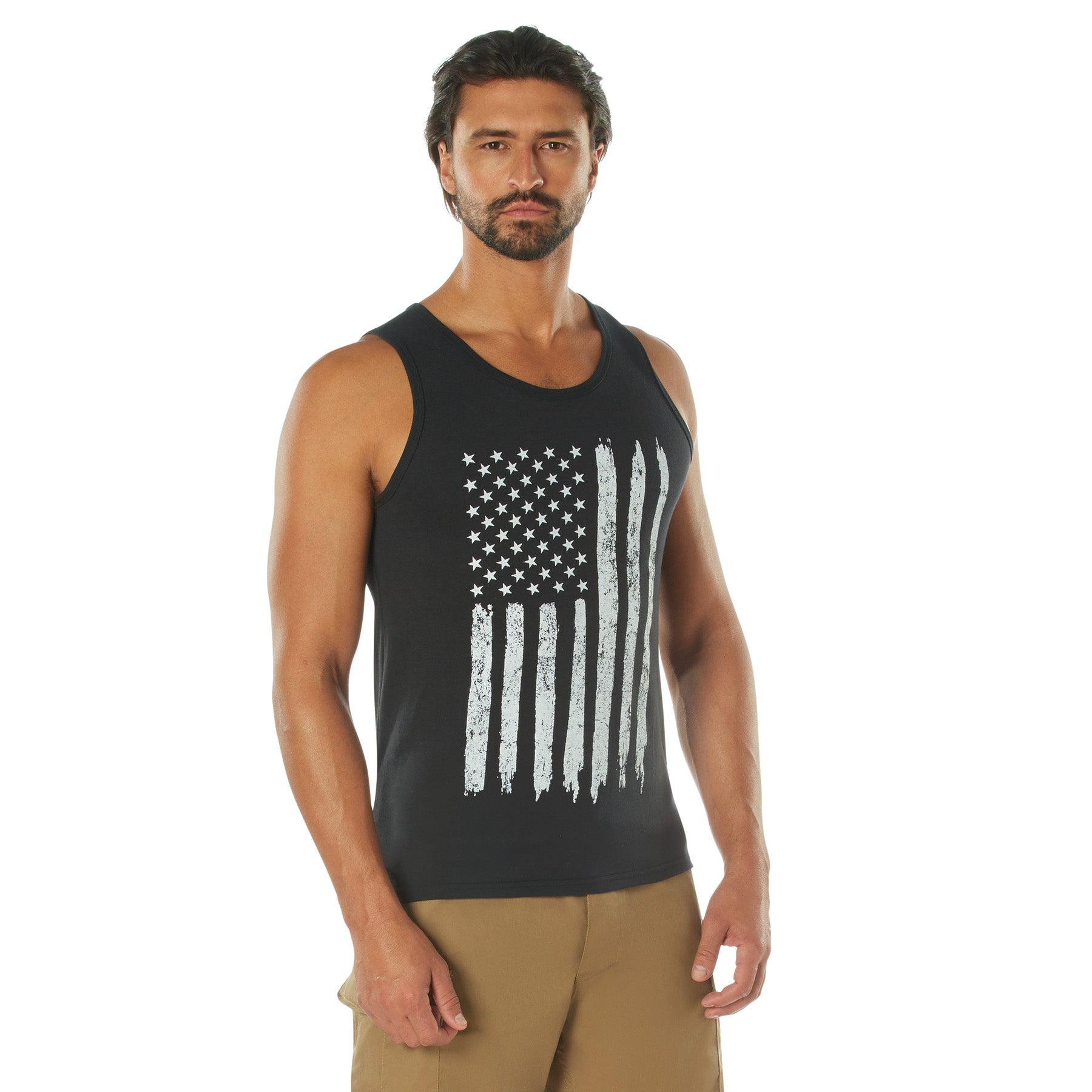 Poly/Cotton US Flag Tank Tops