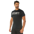 [Public Safety] Poly Moisture Wicking 2-Sided Security T-Shirts Security White - Black