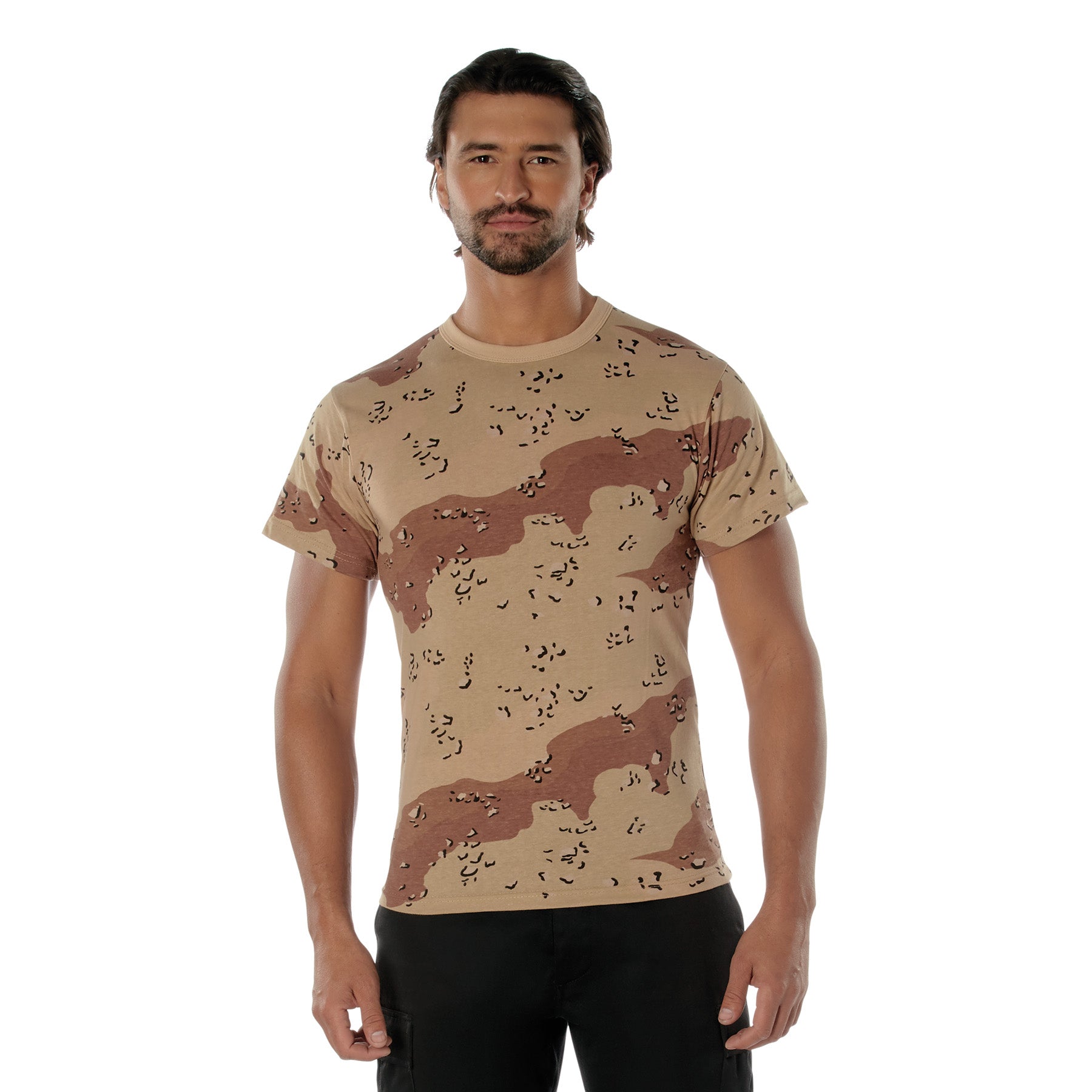 Camo Poly/Cotton T-Shirts 6-Color Desert Camo