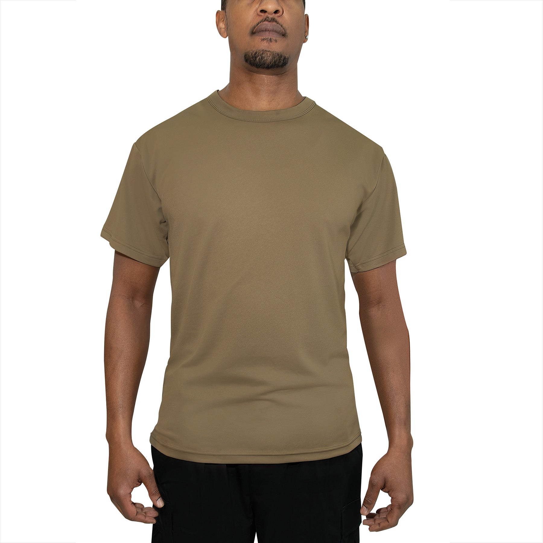 [AR 670-1] Poly Quick Dry Moisture Wicking T-Shirts Brown