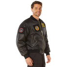 Nylon Adaptable MA-1 Flight Jackets with Patches Black