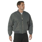 Enhanced Nylon MA-1 Flight Jackets Gun Metal Grey