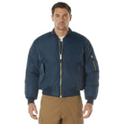 Enhanced Nylon MA-1 Flight Jackets Navy Blue