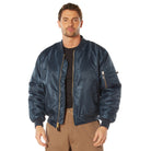 Nylon MA-1 Flight Jackets Navy Blue