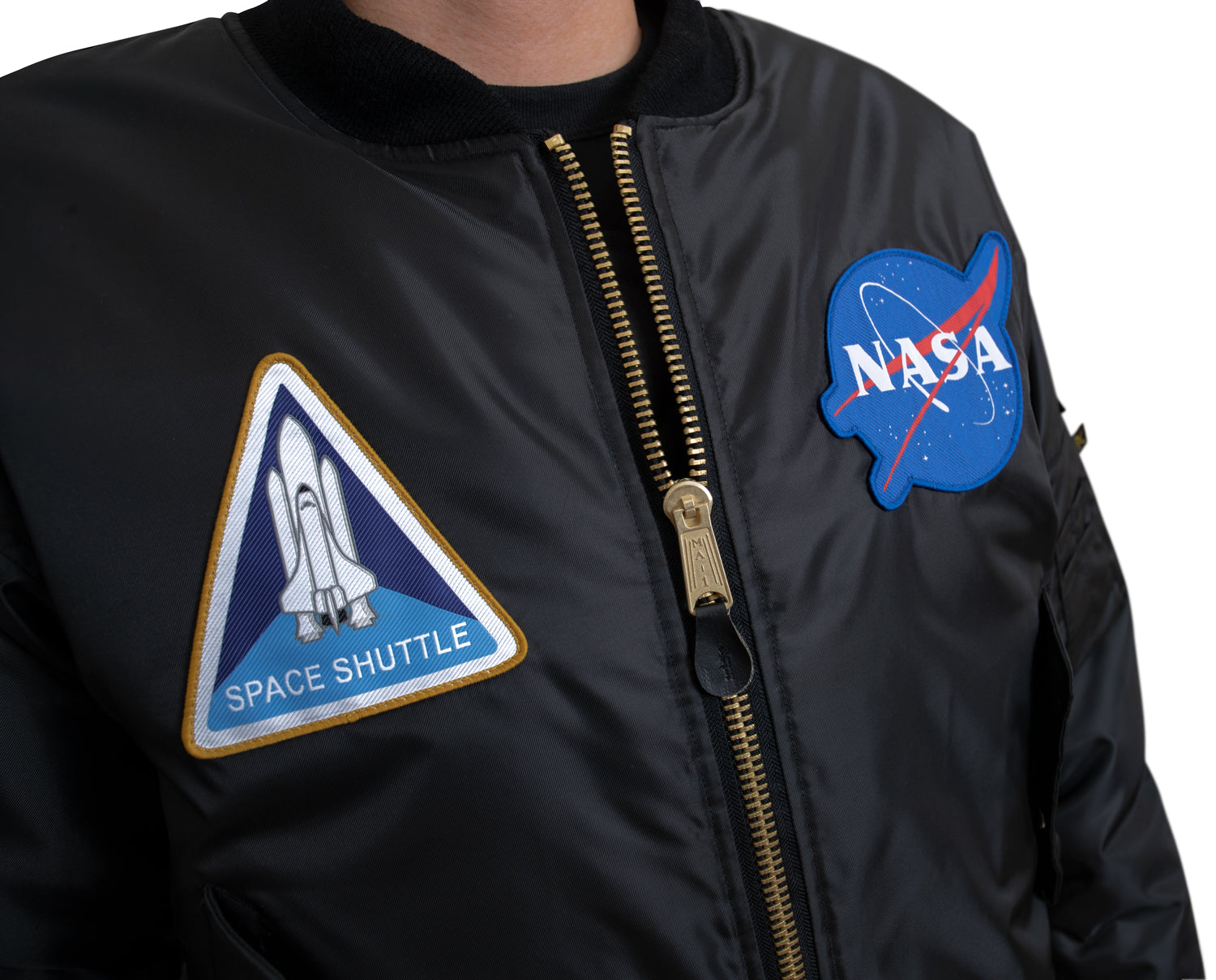 Nylon Nasa MA-1 Flight Jackets with Patches